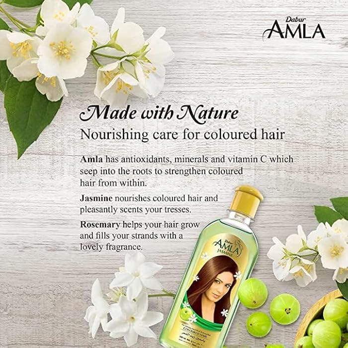 Dabur Amla Jasmine Hair Oil (45mL) | Enriched Natural Extracts of Amla, Jasmine and Rosemary | Promotes Strong and Nourished Hair - Image 3